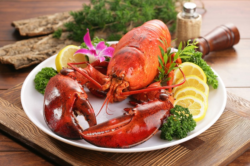 lobster on plate