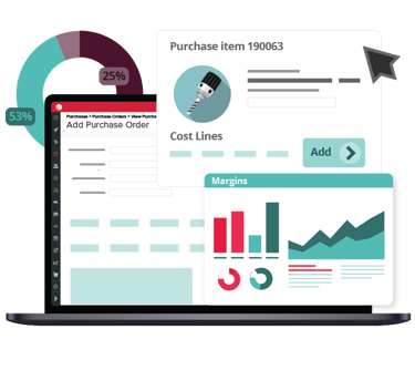 Accurate costings and records on dashboard