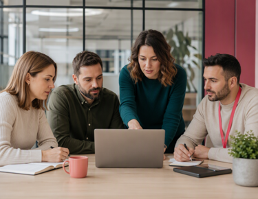 collaborating team