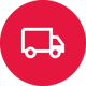 truck logistics icon red