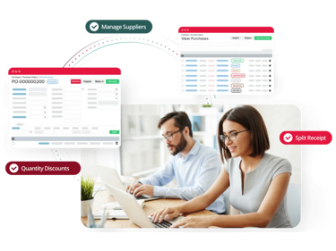 2 people managing inventory control
