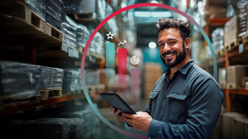 unleashed banner showing operations manager in a warehouse