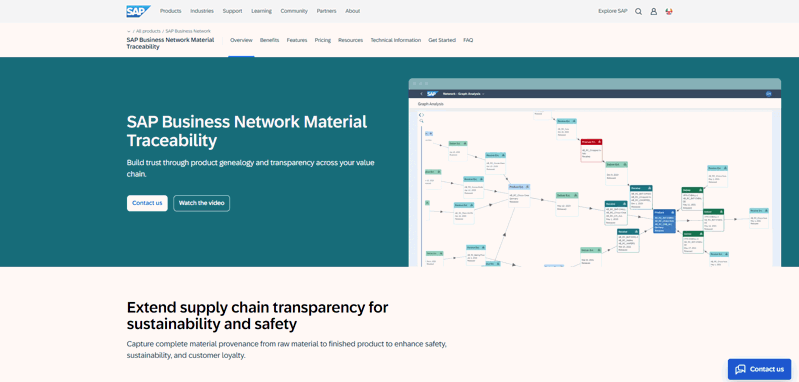 SAP Business Network Material Traceability