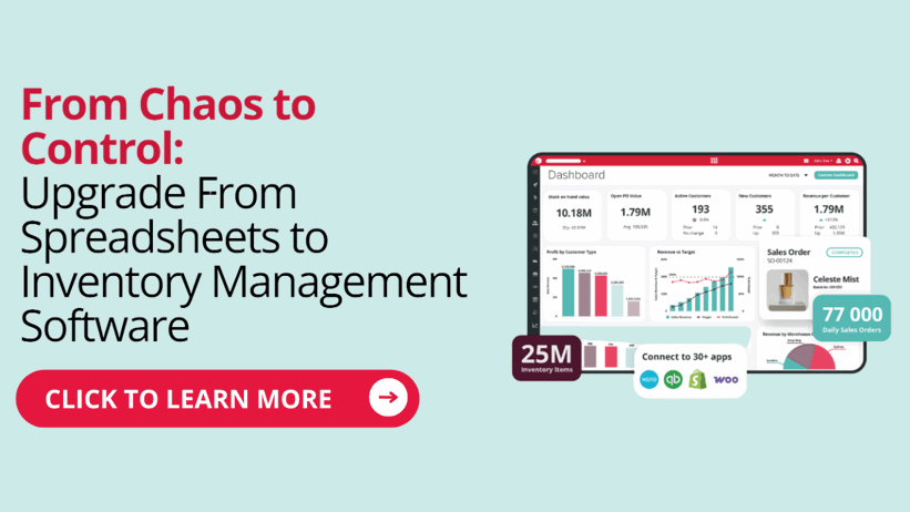 promo banner upgrade from spreadsheets to inventory management software