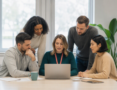 team in a meeting