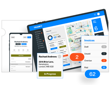Tradify Dashboards With Invoice Status