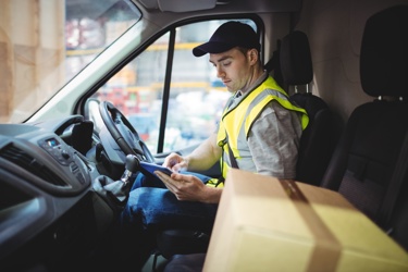 Delivery Driver In Van