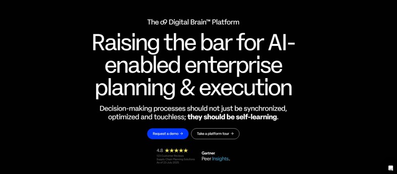 o9 solutions homepage