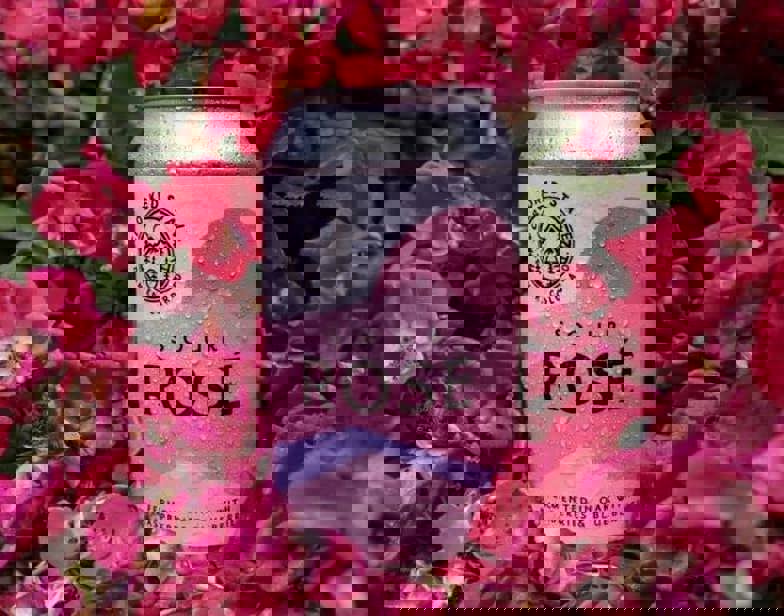 sour rose beer can within flowers