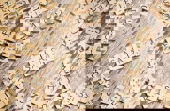 scramble game on table