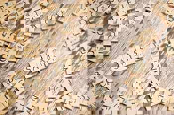 scramble game on table