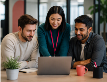 collaborating team