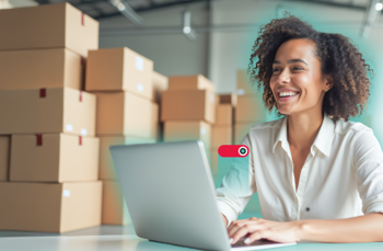 woman in front of a laptop