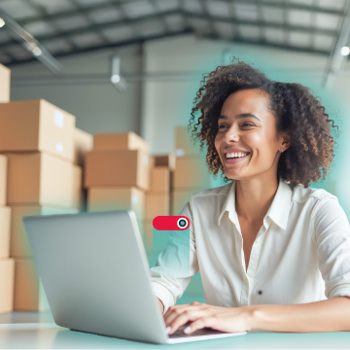 woman in front of a laptop