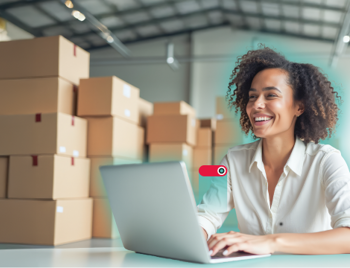 woman in front of a laptop