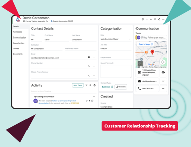 Unleashed Sales Growth Customer Relationship Tracking screenshot